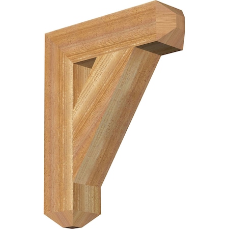 Ekena Millwork Traditional Craftsman Rough Sawn Bracket, Western Red Cedar, 4"W x 16"D x 20"H BKT04X16X20TRA04RWR